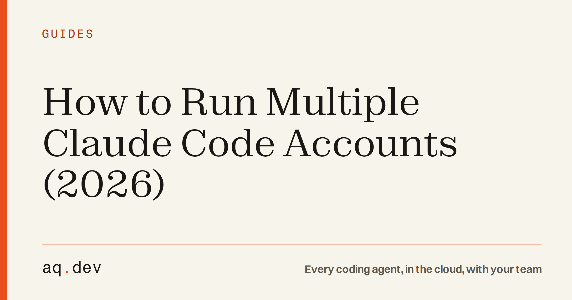Code Work First Run How to Run Multiple Claude Code Accounts (2026)